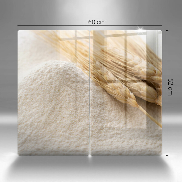 Főzőlap védő üveglap Liszt és kalászok