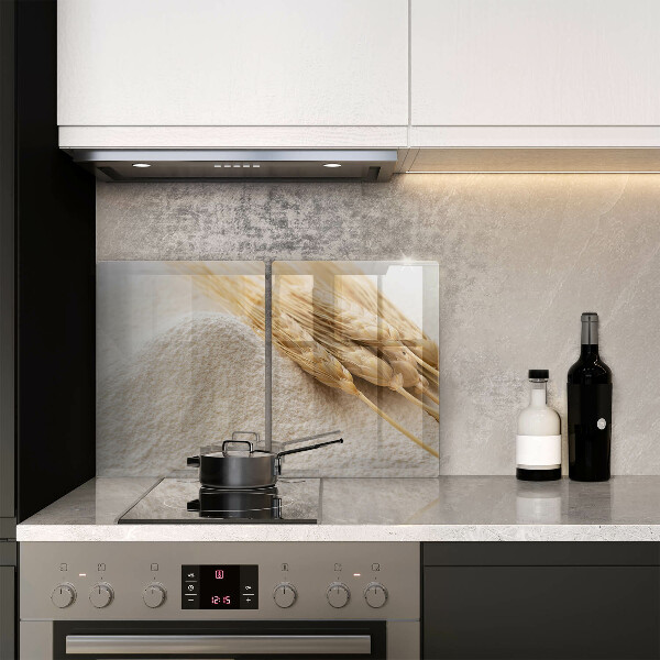 Főzőlap védő üveglap Liszt és kalászok