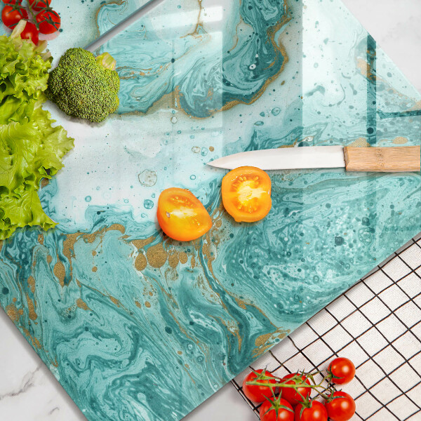 Főzőlap védő üveglap Kék absztrakció