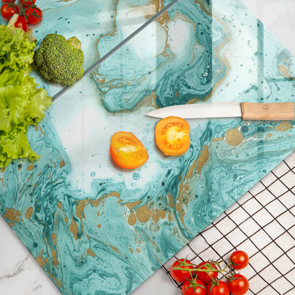 Főzőlap védő üveglap Kék absztrakció