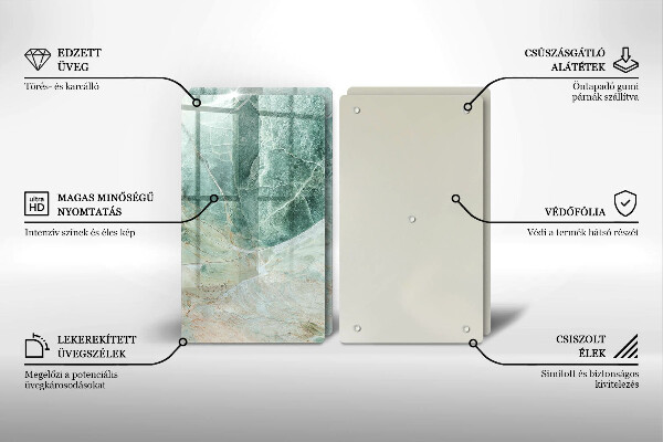 Főzőlap védő üveglap Kő szerkezet