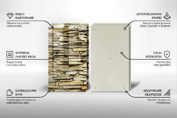 Főzőlap védő üveglap Díszítő kövek