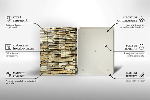 Főzőlap védő üveglap Díszítő kövek