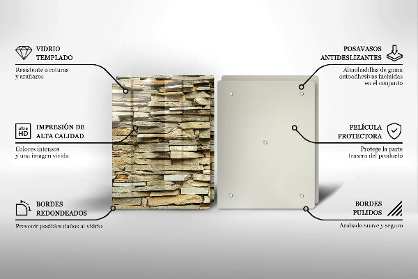 Főzőlap védő üveglap Díszítő kövek