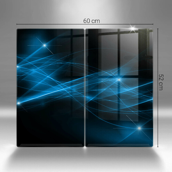 Főzőlap védő üveglap Absztrakt kék füst