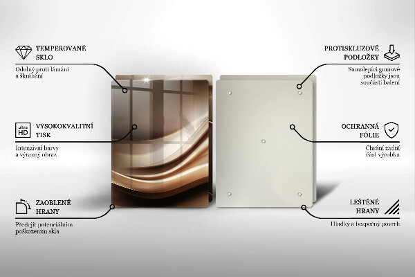 Főzőlap védő üveglap Absztrakciós finom vonalak