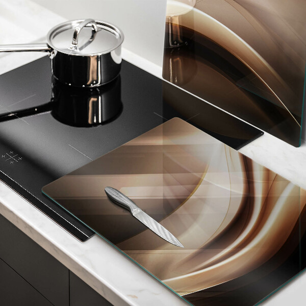Főzőlap védő üveglap Absztrakciós finom vonalak