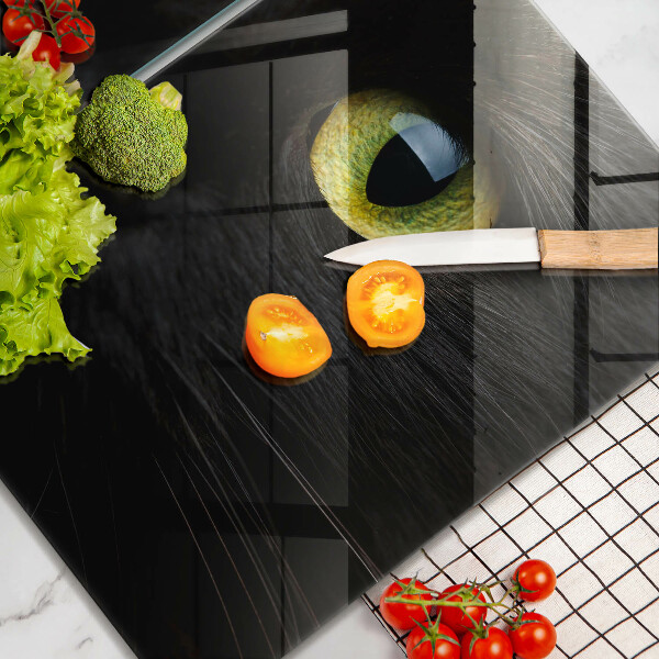 Főzőlap védő üveglap Állati macska szeme