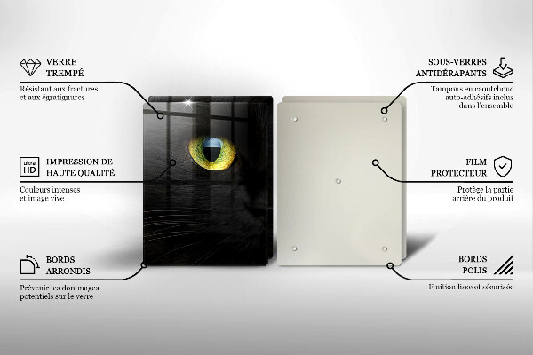 Főzőlap védő üveglap Állati macska szeme