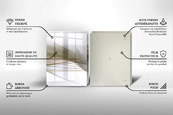 Főzőlap védő üveglap Absztrakt vonalak tervezése