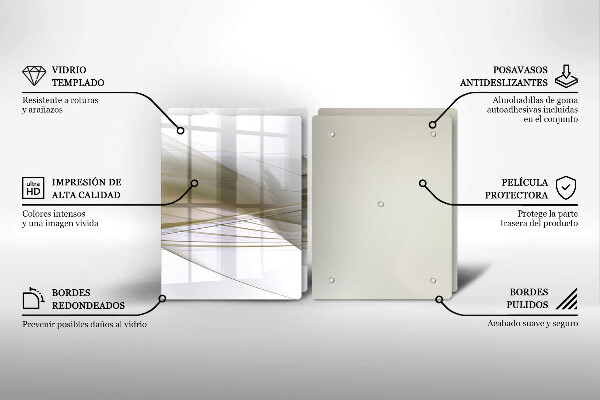 Főzőlap védő üveglap Absztrakt vonalak tervezése