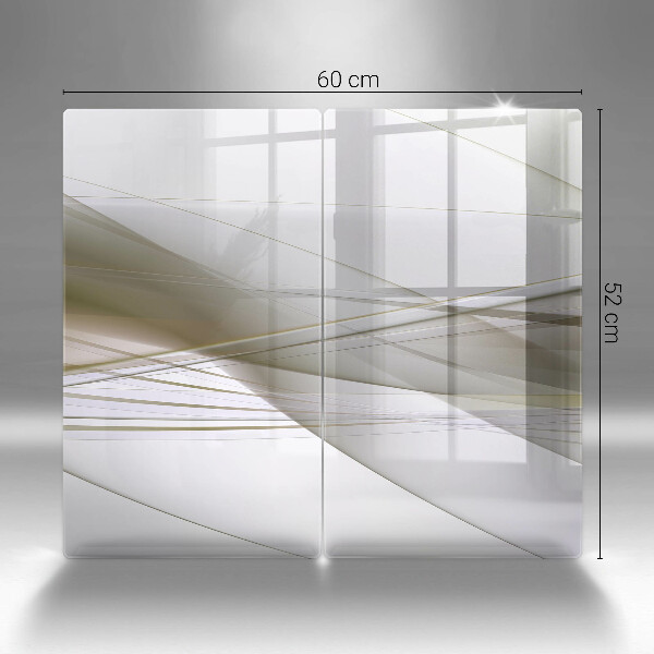 Főzőlap védő üveglap Absztrakt vonalak tervezése