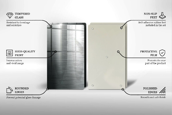 Főzőlap védő üveglap Fém textúra