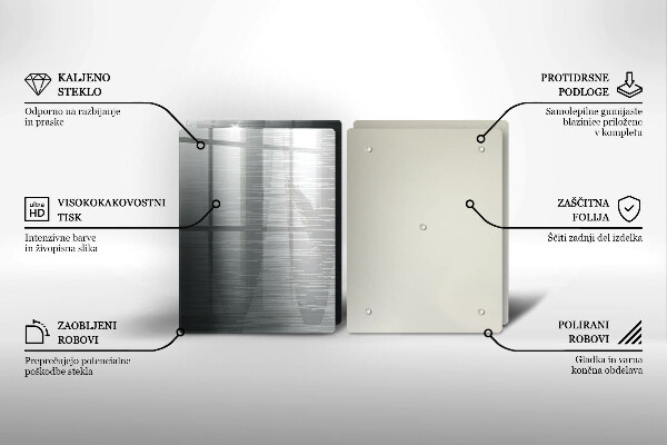 Főzőlap védő üveglap Fém textúra