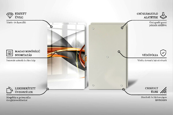 Főzőlap védő üveglap Modern formák