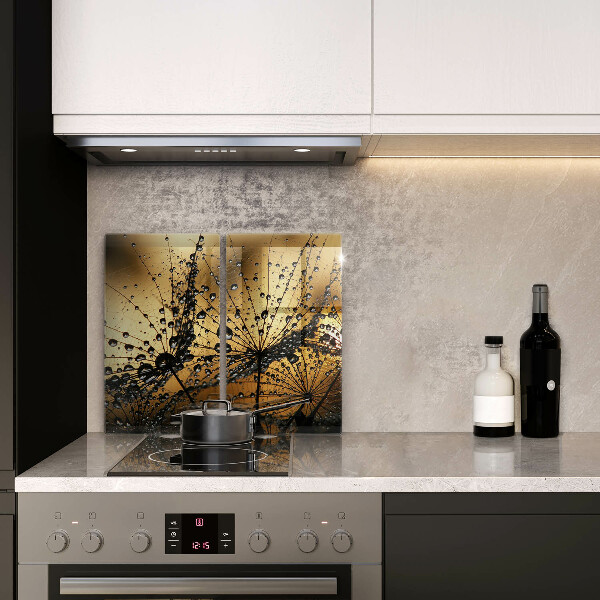 Főzőlap védő üveglap Harmat és pitypang