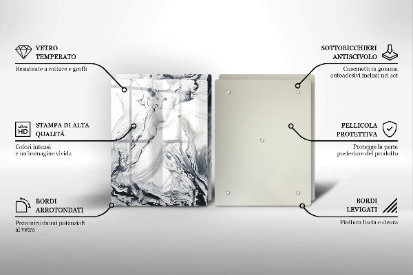Főzőlap védő üveglap Tinta absztrakció