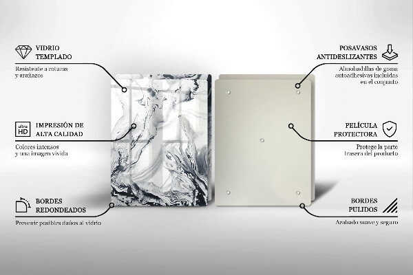 Főzőlap védő üveglap Tinta absztrakció