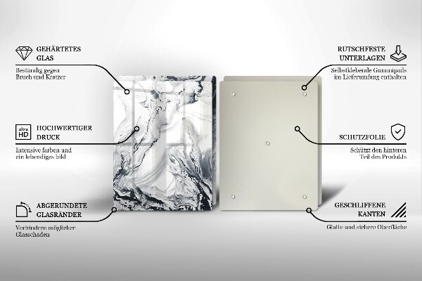 Főzőlap védő üveglap Tinta absztrakció