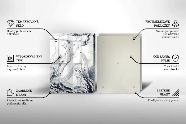 Főzőlap védő üveglap Tinta absztrakció
