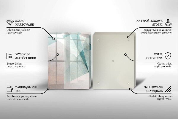 Főzőlap védő üveglap Éles absztrakció