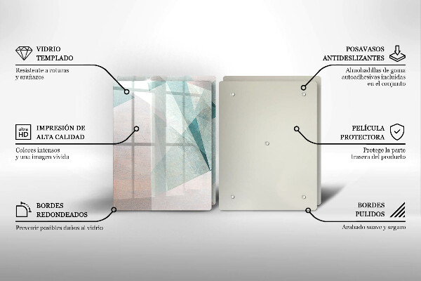 Főzőlap védő üveglap Éles absztrakció