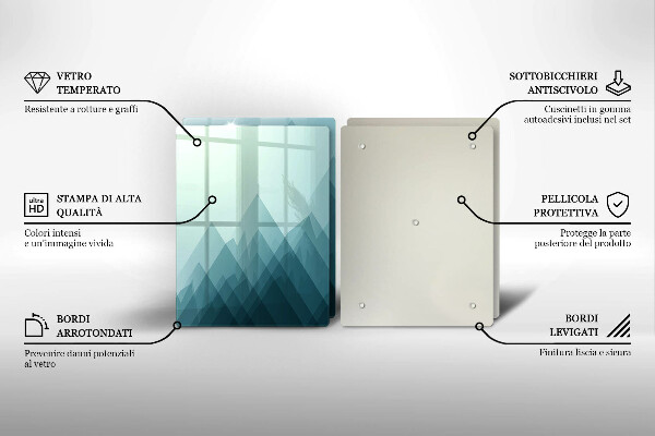 Főzőlap védő üveglap Absztrakt hegyek