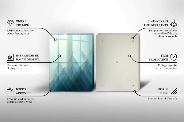 Főzőlap védő üveglap Absztrakt hegyek