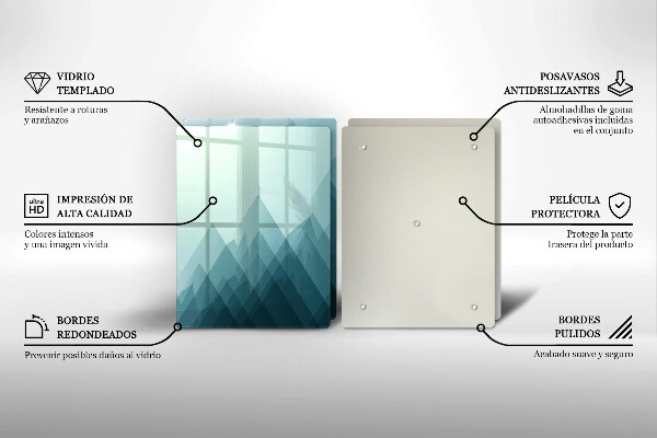 Főzőlap védő üveglap Absztrakt hegyek