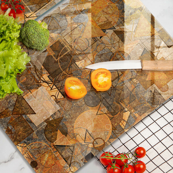 Főzőlap védő üveglap Varrat nélküli mintát geometriai alakzatok