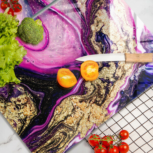 Főzőlap védő üveglap Absztrakt design arany