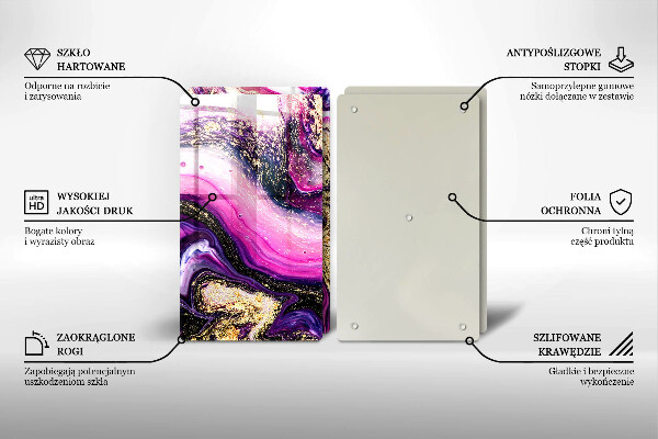 Főzőlap védő üveglap Absztrakt design arany