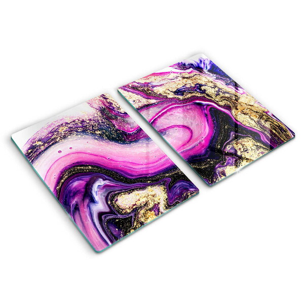 Főzőlap védő üveglap Absztrakt design arany