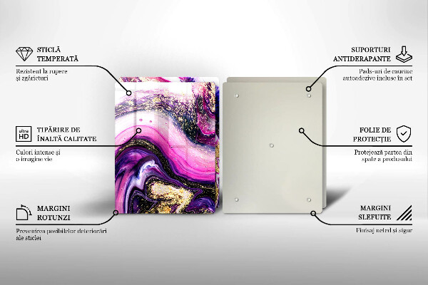 Főzőlap védő üveglap Absztrakt design arany