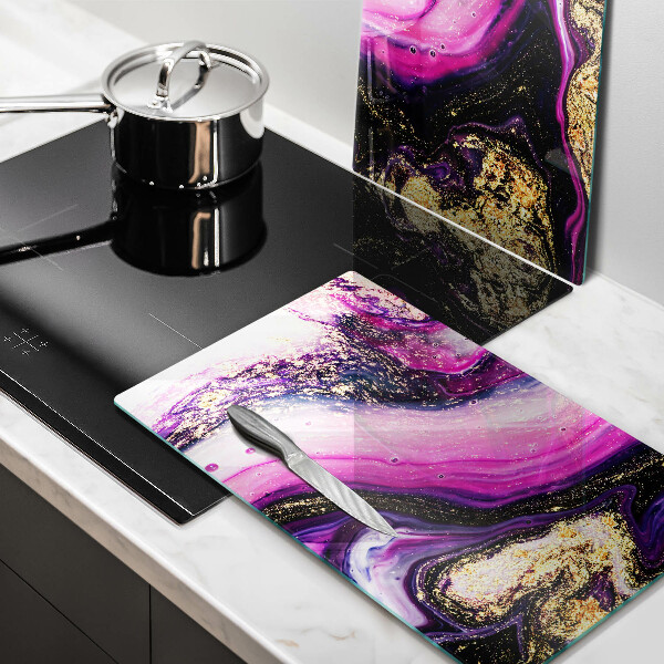 Főzőlap védő üveglap Absztrakt design arany