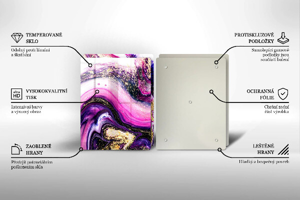 Főzőlap védő üveglap Absztrakt design arany