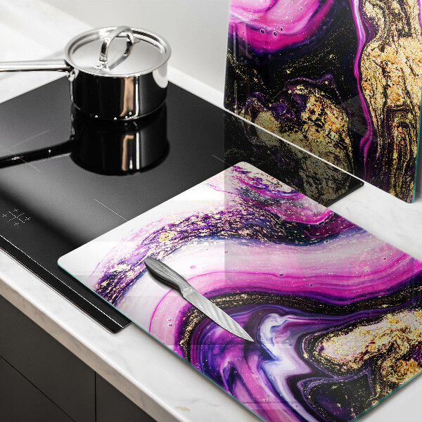 Főzőlap védő üveglap Absztrakt design arany