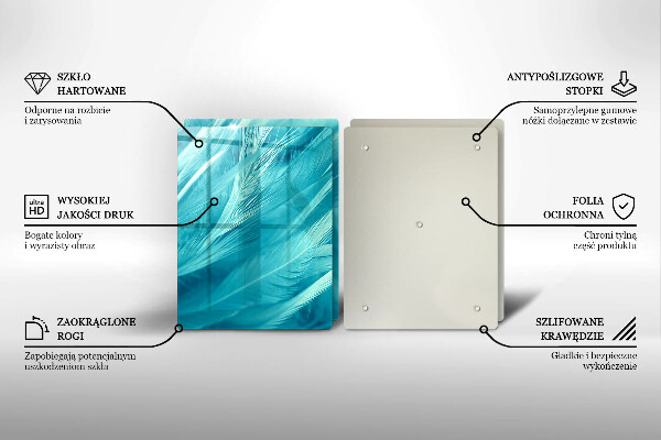 Főzőlap védő üveglap Finom tollak