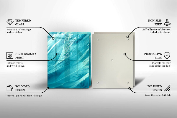 Főzőlap védő üveglap Finom tollak