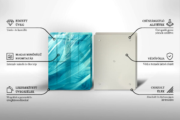 Főzőlap védő üveglap Finom tollak