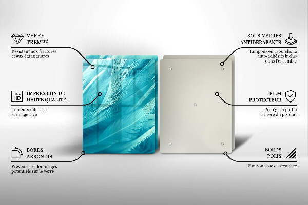 Főzőlap védő üveglap Finom tollak