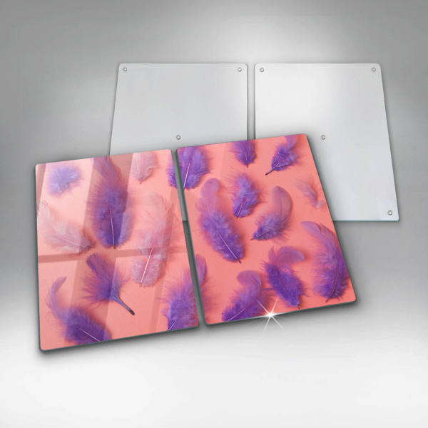 Főzőlap védő üveglap Bolyhos tollak