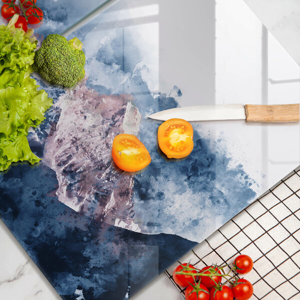 Főzőlap védő üveglap Absztrakt festett hegyek