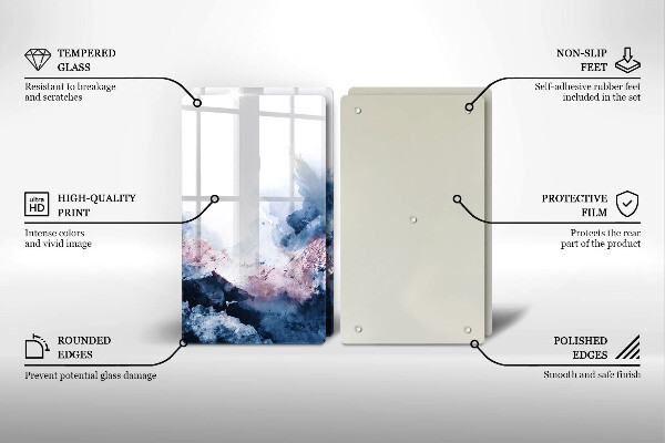 Főzőlap védő üveglap Absztrakt festett hegyek