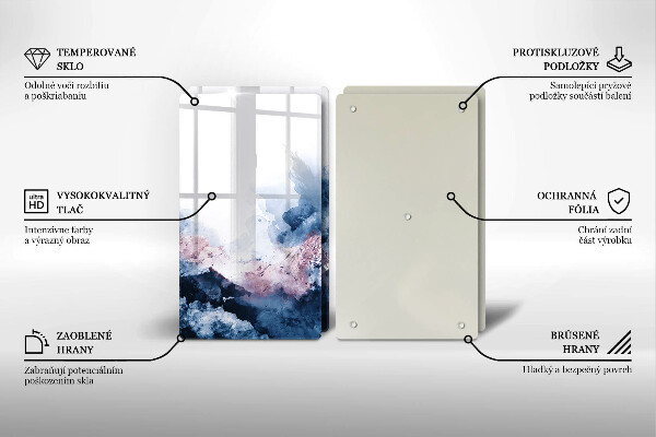 Főzőlap védő üveglap Absztrakt festett hegyek