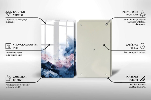 Főzőlap védő üveglap Absztrakt festett hegyek