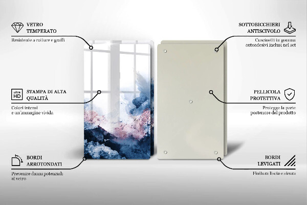 Főzőlap védő üveglap Absztrakt festett hegyek