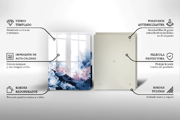 Főzőlap védő üveglap Absztrakt festett hegyek