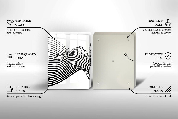 Főzőlap védő üveglap Lineáris absztrakció