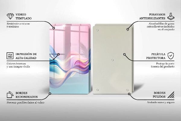 Főzőlap védő üveglap Pasztell absztrakció